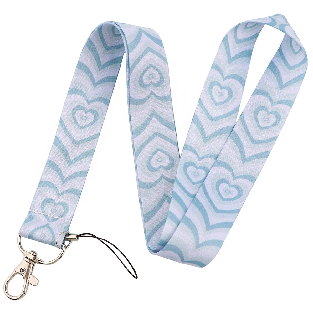 Tejesa Heart Lanyard Simple Style Neck Strap for Key ID Card Cell Phone Straps Badge Holder DIY Hanging Rope Neckband Accessories