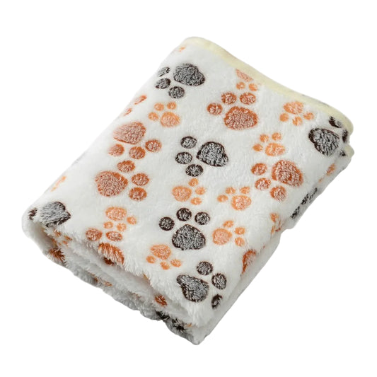 Tejesa Warm Pet Cat Blanket Autumn Winter Cozy Thicken Fleece Kitten Footprint Bed Mat for Small Medium Big Cats Dog Chihuahua Supplies