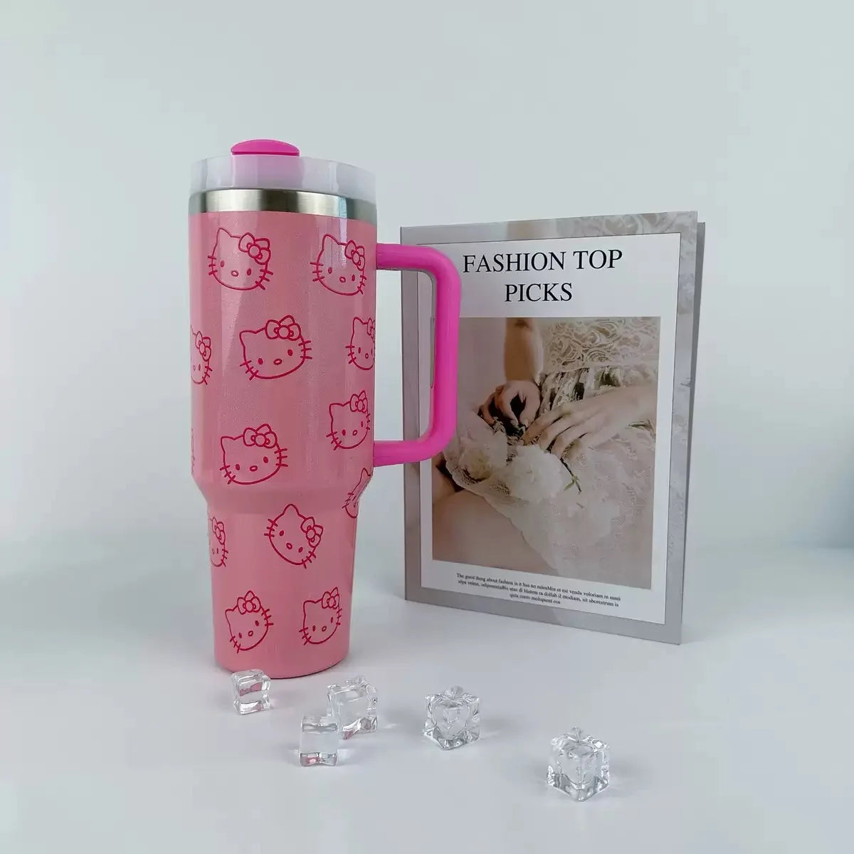 Tejesa  40oz Mugs Thermos Stainless Steel Large Capacity Insulated Mug with Handle Straw Thermos Drinks Coke Coffee