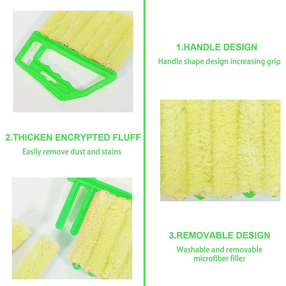 Tejesa 1pc Blinds Window Cleaning Brush, Detachable Washable Blinds Dust Removal Brush, Blinds Duster, Household Dust Brush For Window