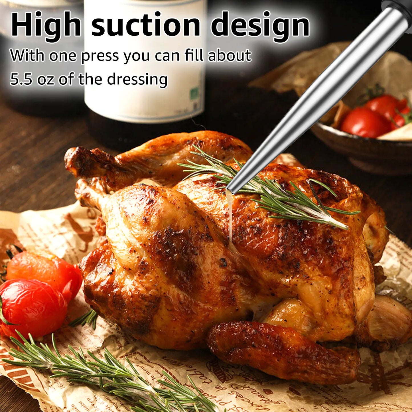 Seasoning Sauce Injection Pump BBQ Meat Syringe Turkey Chicken Squirt for Home Kitchen Cooking Marinade Tool Injection Dropper