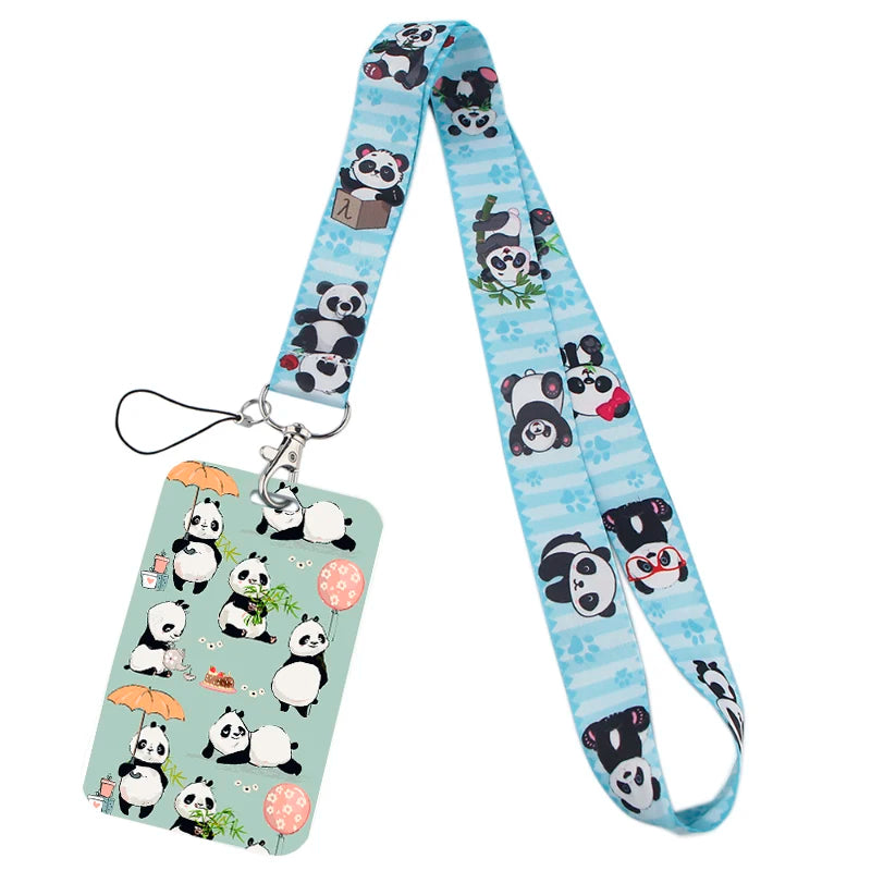 Tejesa  panda Lanyard Badge Holder ID Card /Lanyards Cell Phone Rope Key Lanyard Neck Straps Keychain