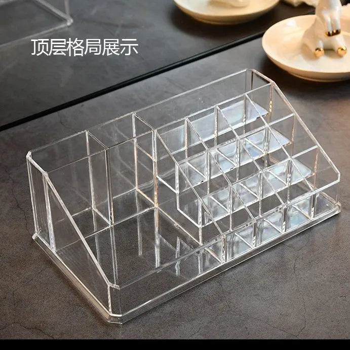 Three-Layer Desktop Jewelry Box Cosmetic Storage Rack Earring Display Stand Watch Pin Display Stand Multi-Purpose Plastic Sto...