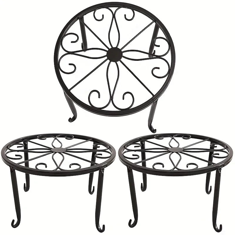 Tejesa Iron Multi-layer Flower Pot Rack1-2Personal Indoor and Outdoor Balcony Floor-standing Succulent Green Radish Flower Stand Storag