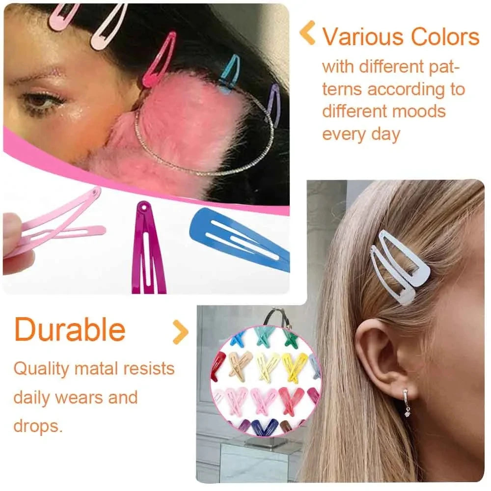 40Pcs Girls BB Hair Clips Dripping Hairpin Children Candy Color Simple Snap Clips Princess Hairpins Kids Hair Accessories