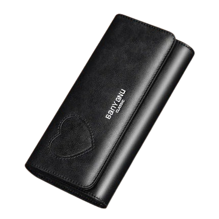 Hemasa Leather Long Women Wallets Clutch Zipper Coin Pocket Female Cute Heart Wallet Card Holder Phone Bag New Women Purse