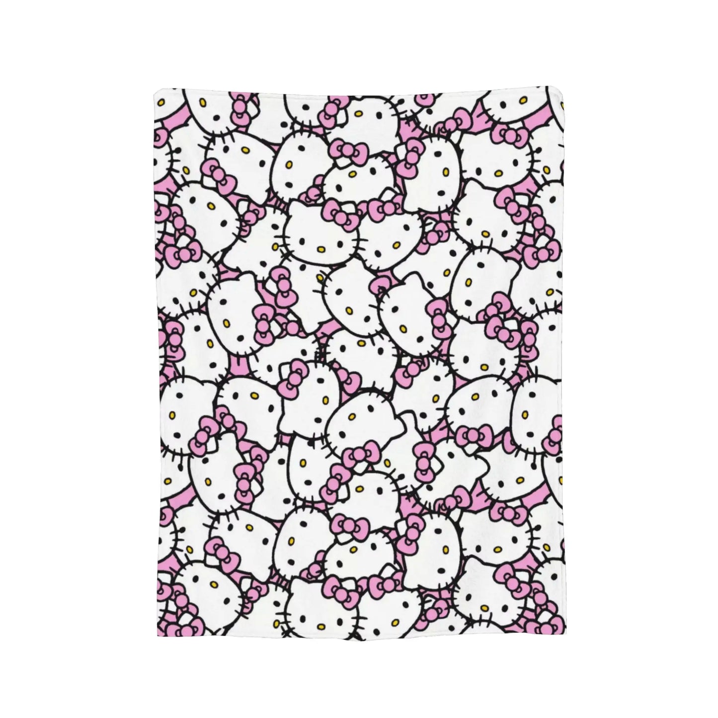 Tejesa Pink Cute Flannel Print  Super Soft Throw Blankets for Bedding Couch Bedding Throws