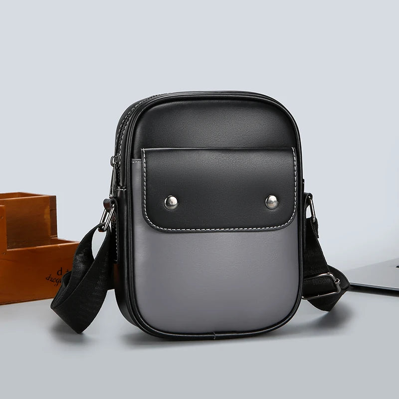 Tejesa Soft PU Leather Men Small Shoulder Bag Fashion Casual Male Mini Handbag Pretty Style Male Shopping Phone Bag