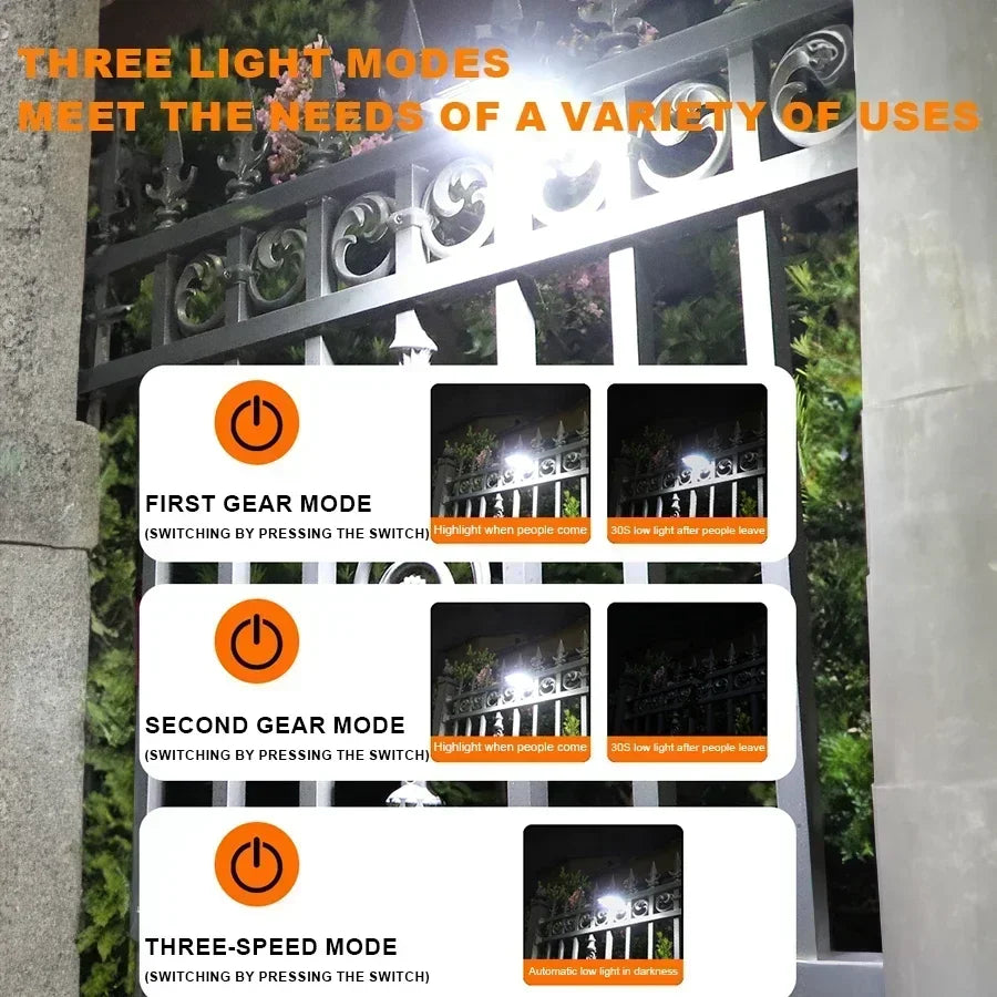 Hemasa High Power LED Solar Garden Lights Outdoor Solar Clip Light Motion Sensor Camping Lamp Fence Street Landscape Wall Decoration