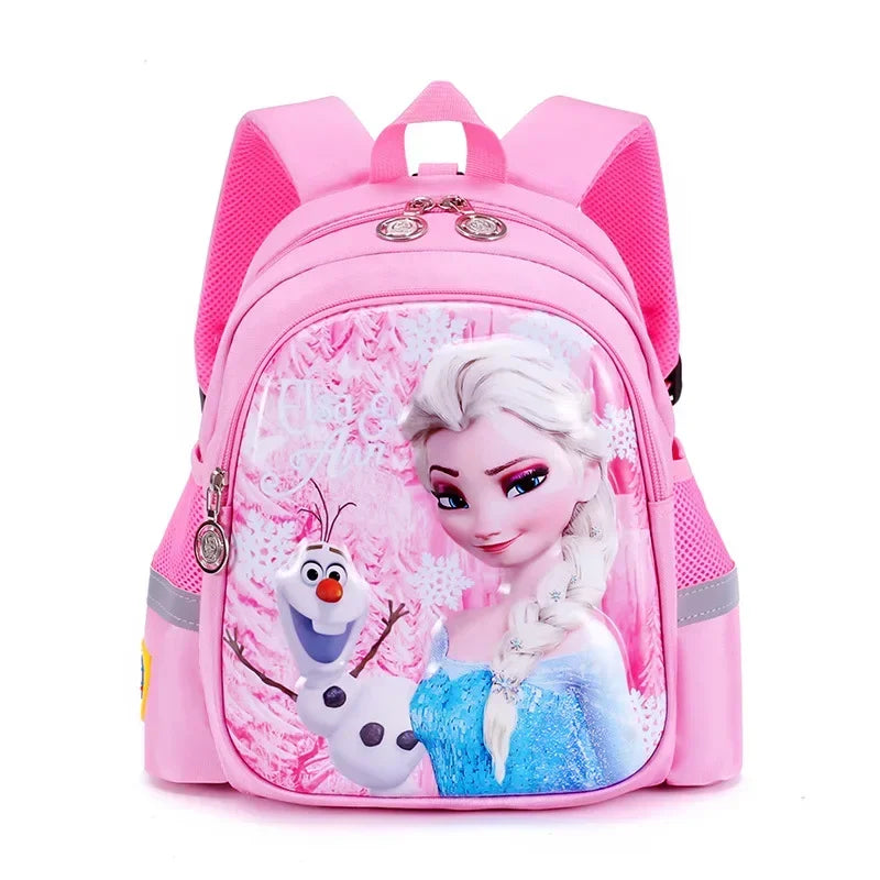 2025 New Disney Kindergarten School Bag Cartoon Elsa Backpack Fashion Boy Girl Baby Kids Backpack Frozen 2 Travel Luggage Bag
