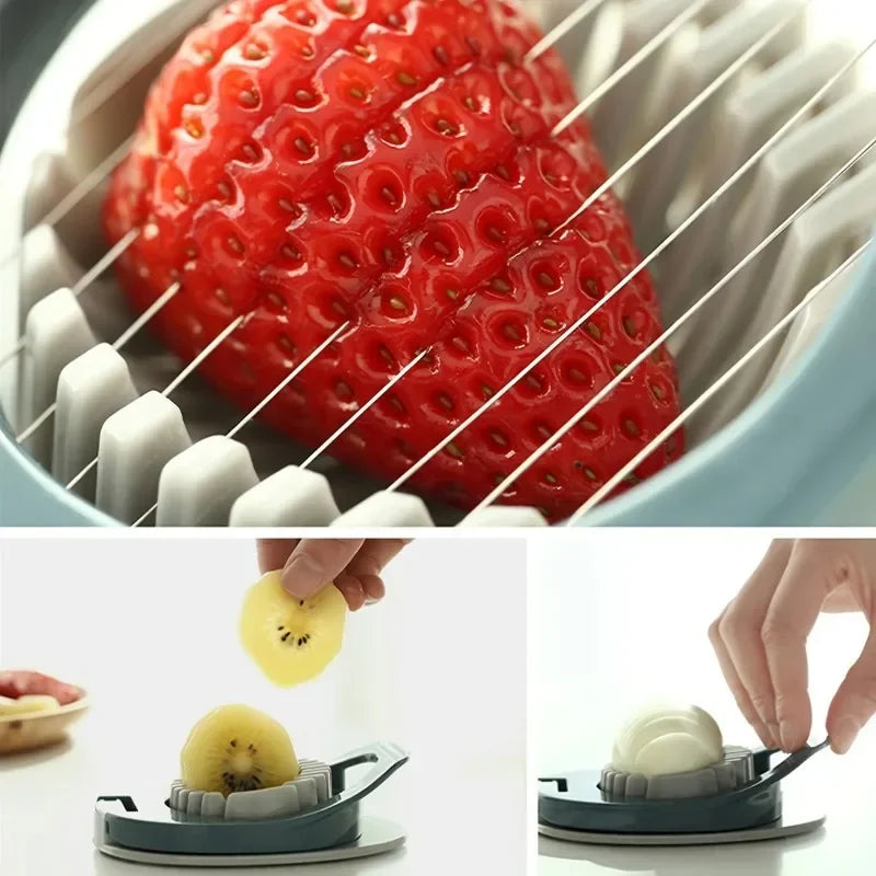 Hemasa  2Pcs Stainless Steel Wire Egg Slicer,Egg Slicer For Hard Boiled Eggs, Aluminium Egg Cutter , Fruit Garnish Slicer