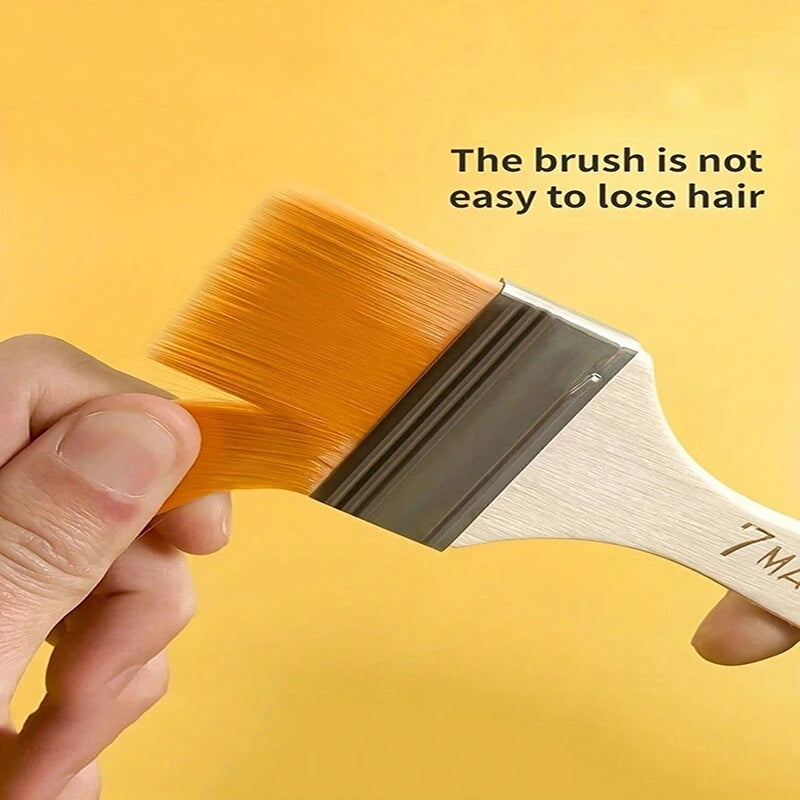 Bview Art 6pcs Art Paint Brushes Assorted Sized Nylon Painting Brushes with Wooden Handles for Acrylic, Oil, Paint,Art Supplies
