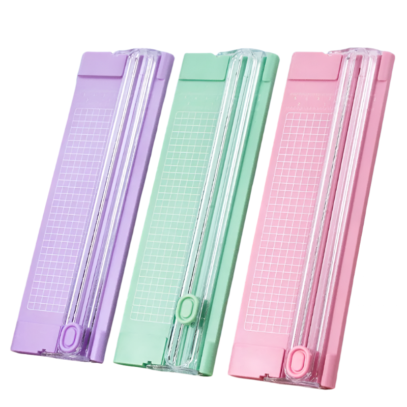 Hemasa A4 Paper Trimmer with Security Safeguard & Side Ruler Portable Straight Edge Cutter for Scrapbooking Craft Paper, Photos, Label