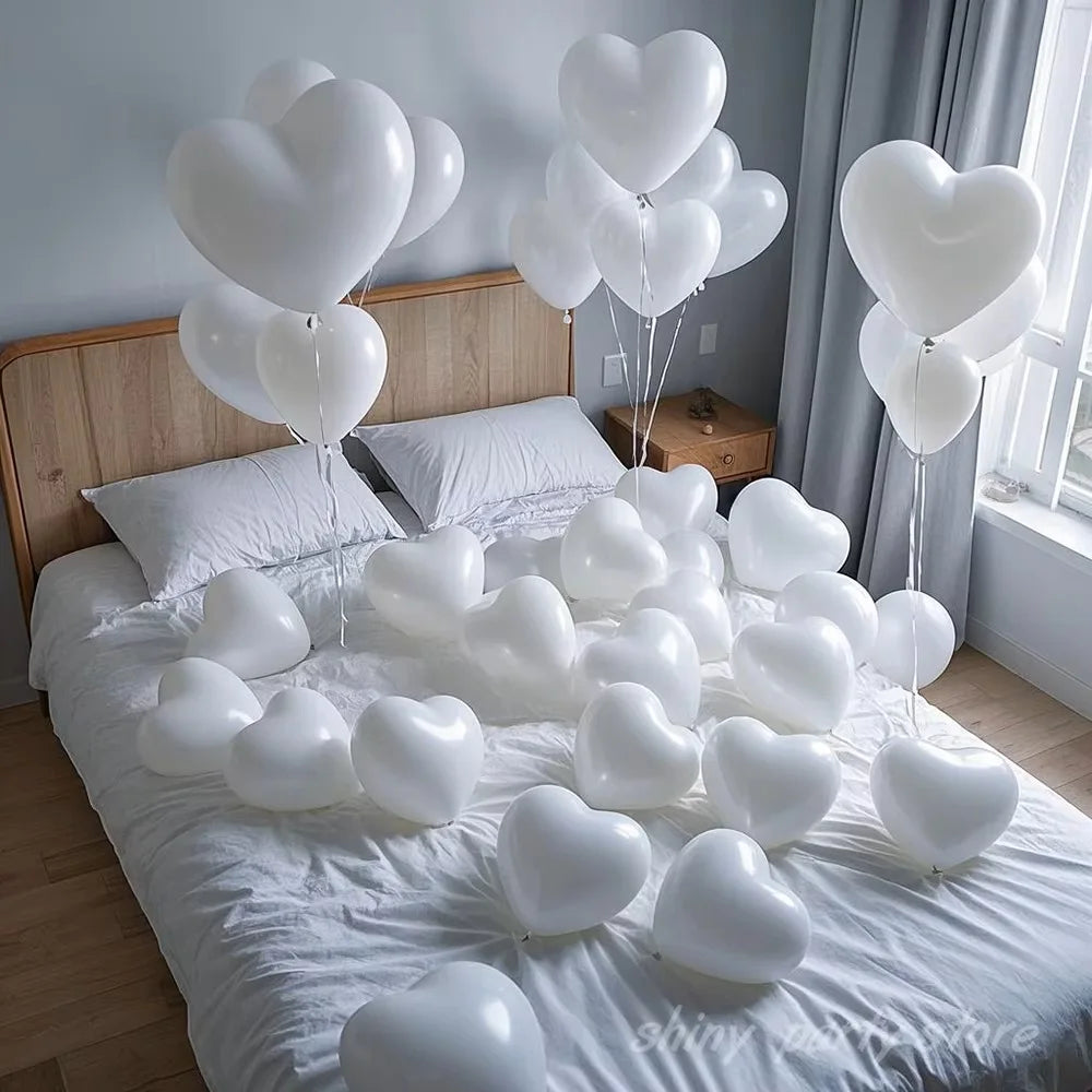 12Inch Heart shape Balloons Love Inflatable Air Helium Balloon room Day Marriage Wedding Birthday Party Decor Supplies