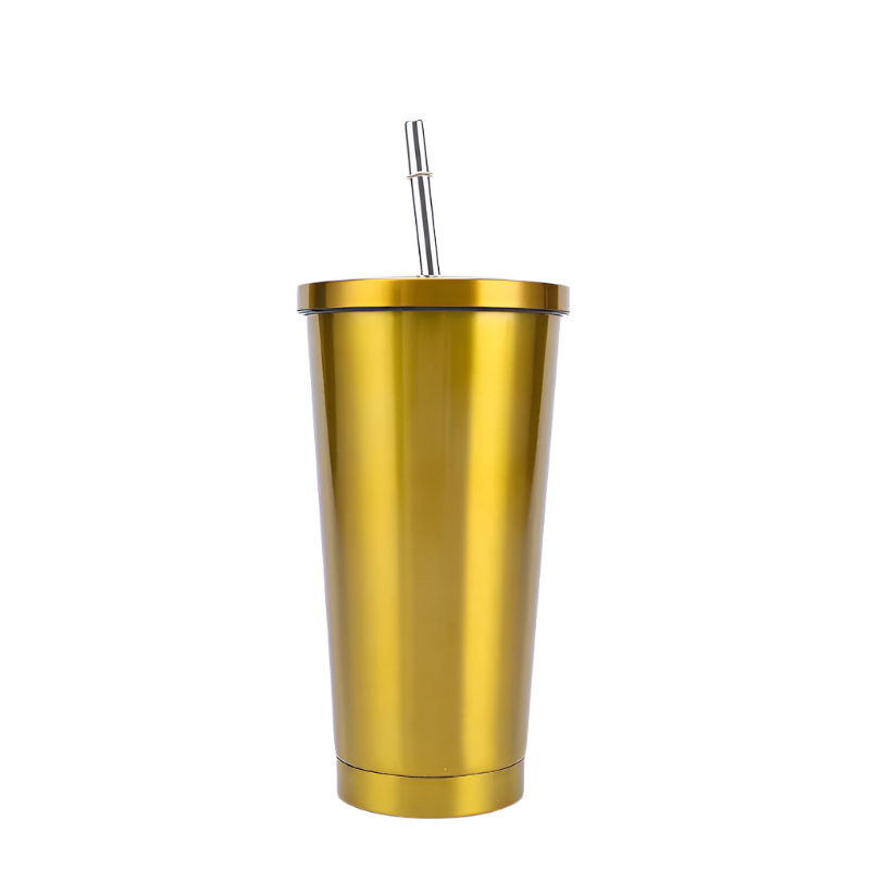 Hemasa New Vacuum Insulated Mug Stainless Steel Thermos Cup Car Coffee Drinking Cup With Straw