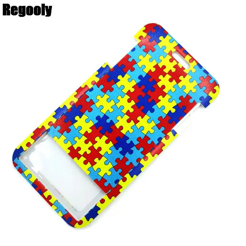 Autism Pattern Anime Lanyard Badge Holder ID Card Lanyards Mobile Phone Rope Key Lanyard Neck Straps Keychain Key Ring