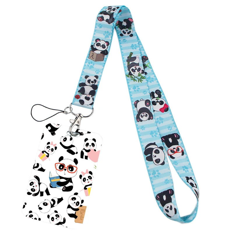Tejesa  panda Lanyard Badge Holder ID Card /Lanyards Cell Phone Rope Key Lanyard Neck Straps Keychain
