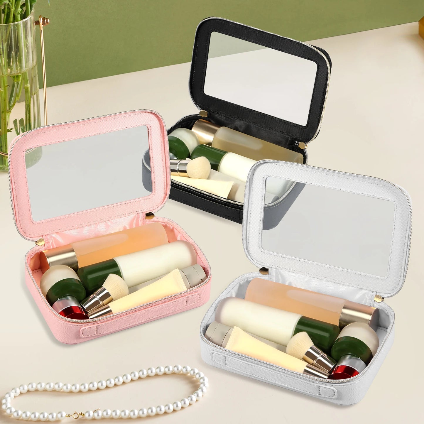 Tejesa Clear Cosmetics Storage Bag Large Makeup Bag PVC Storage Wash Bag for Travel Fitness Swimming Waterproof Toiletries Organizer