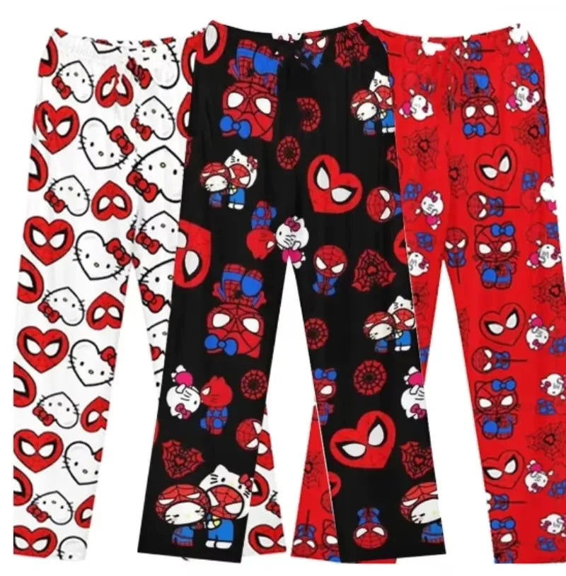 Hemasa  Hello Kitty Pajama Halloween Flannel Fashion Trousers for women