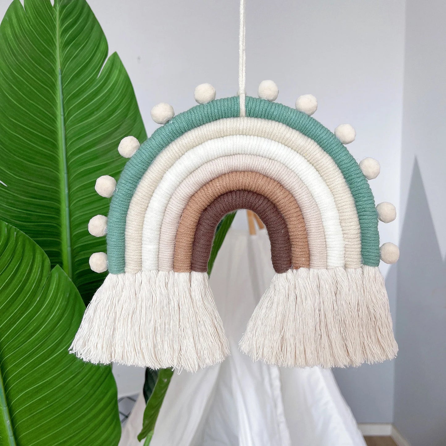 Hemasa Nursery Decoration Nordic Handmade Rainbow Hanging Decor Kids Room Rainbow Hanging Decoration Scandinavia Rainbow Home Decor