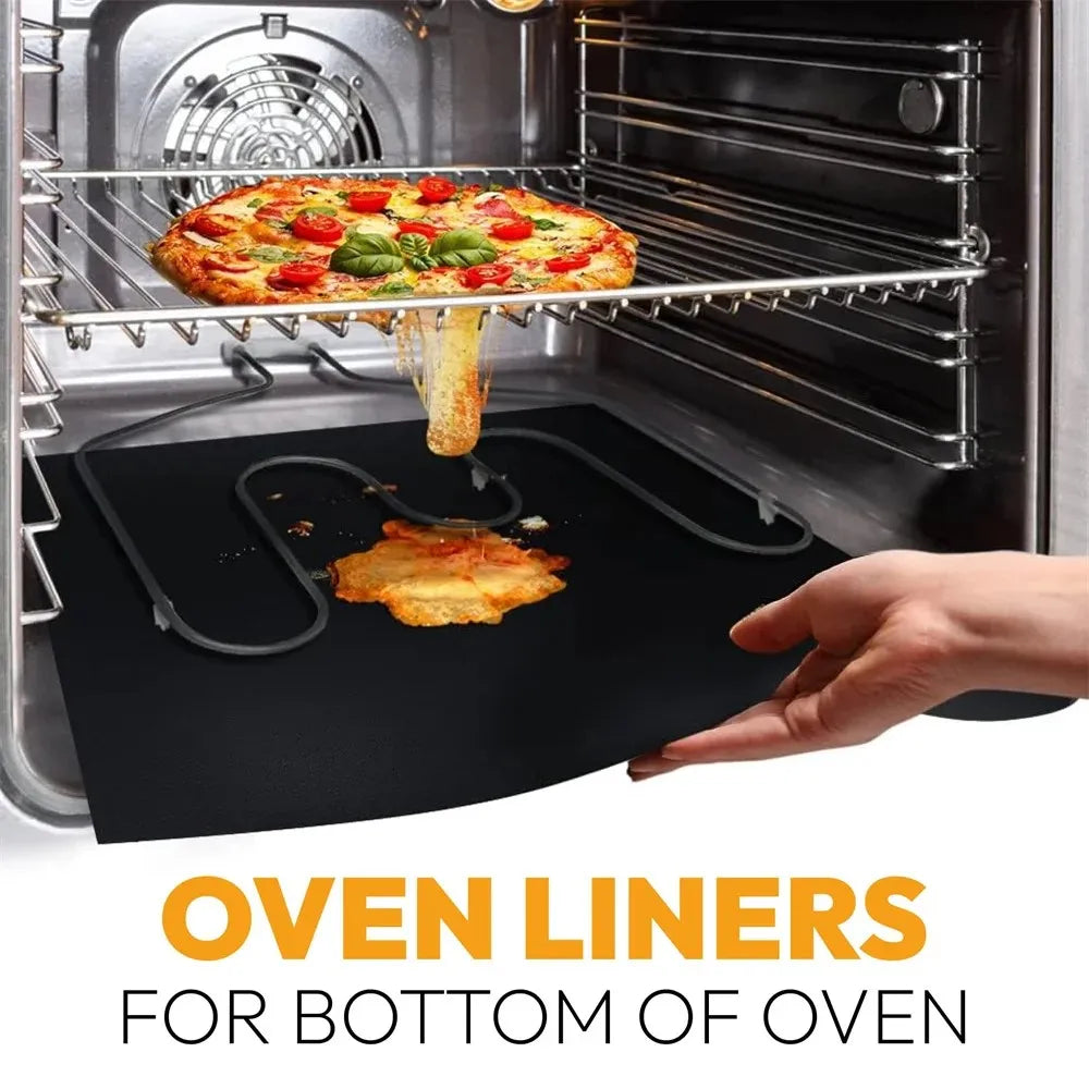 Tejesa 8/4Pcs Oven Protector Pad Grill Anti-leak Mat DIY Cuttable Oven Pad Kitchen Microwave Stove Grill Protective Pad Air Fryer Liner