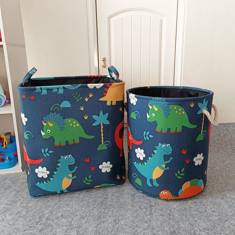 Hemasa Dinosaur Storage Basket Foldable Laundry Basket Toy Clothes Storage Hamper Organizer Storage Box for Bathroom Bedroom Nursery