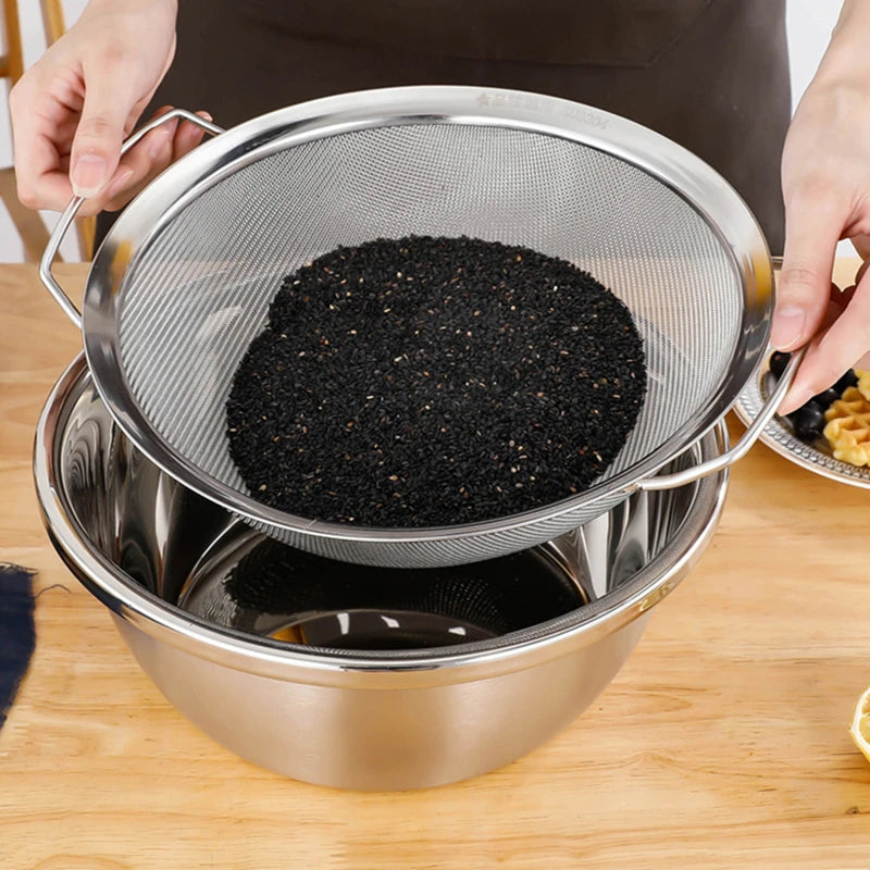 Hemasa Stainless Steel  Mesh Strainer Basket with Double Handles