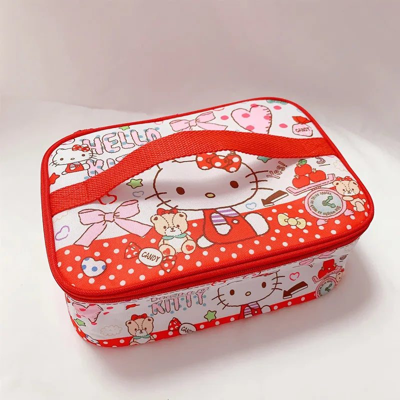 Hemasa Pink Hellokitty Girl Student Lunch Box Bag Lunch Box Insulation Bag Large Capacity Storage Bag