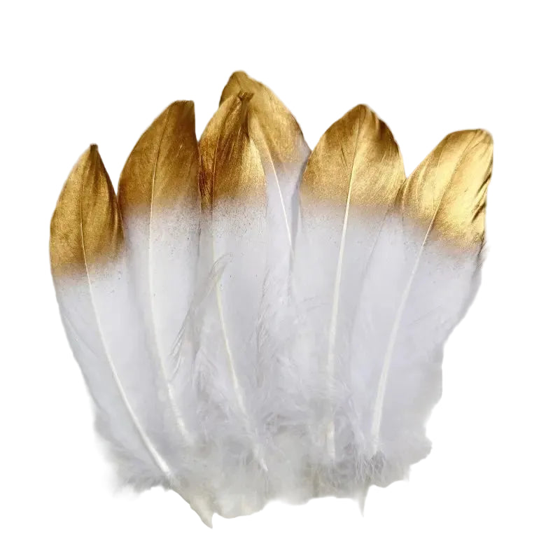 Tejesa 50pcs Goose Feathers Gold Silver Plume Craft Natural DIY Plumas Jewelry  Wedding Party Hats Home Decoration Accessories