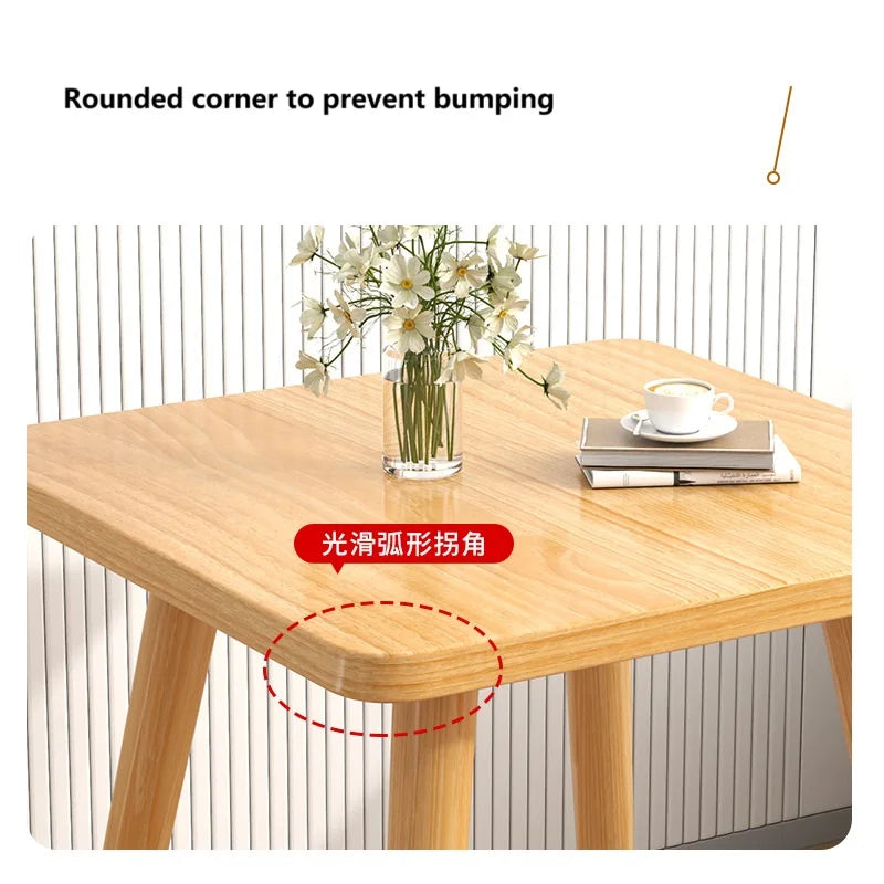 Formwell 50*50cm square Side Table Wooden Small coffee table for Living Room Bedroom and Balcony easy assemble Solid wood legs