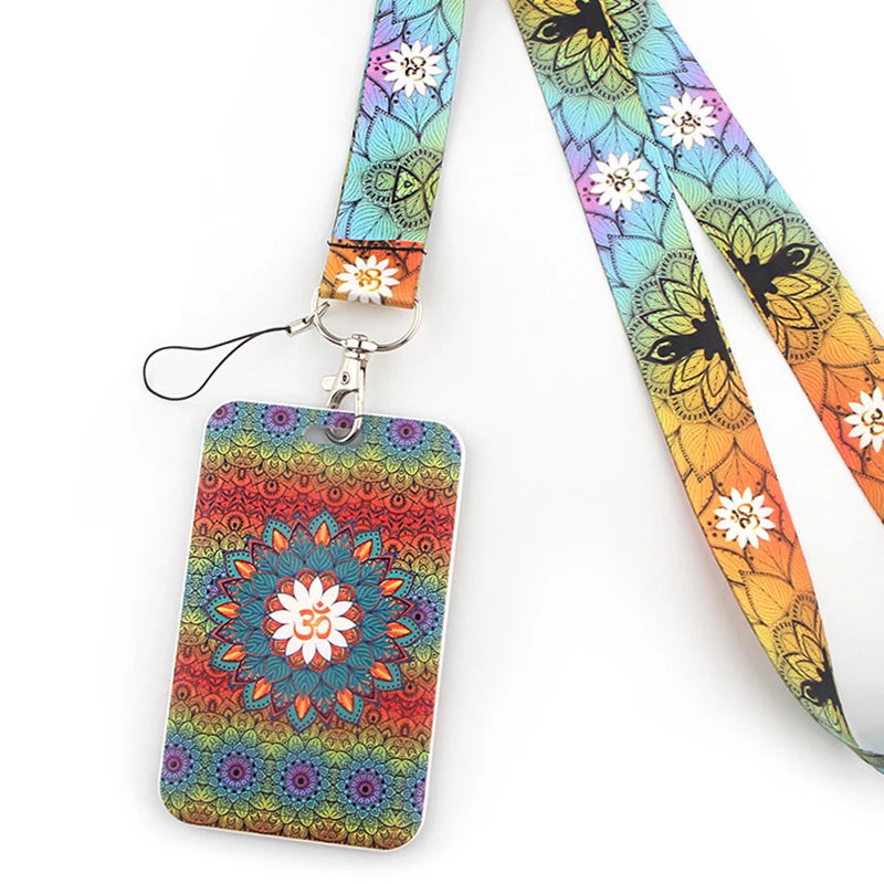 Tejesa Butterfly Lanyard Business Credit Card Holder Neck Strap Keychain Hang Rope ID Badge Holder Lariat Lasso