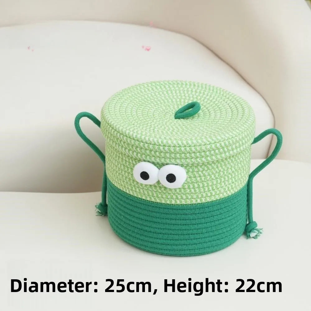 Tejesa Cartoon Monster Sna Basket Living Room Office Desktop M Organizer Toy Storage Basket Cotton Material Fly Use