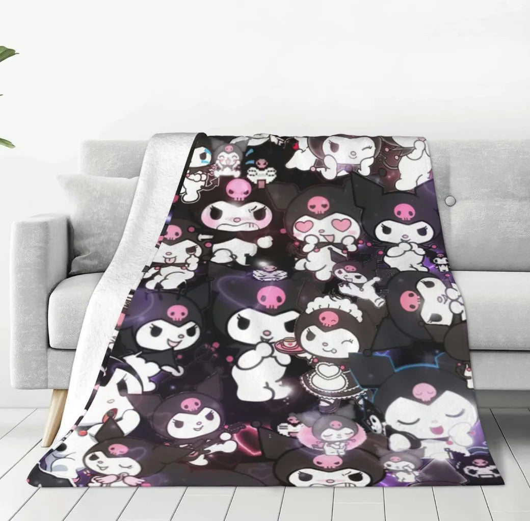 Hemasa Flannel Blanket Cute Nap Blanket/ Multifunctional Sofa Air Conditioning Gift Blanket