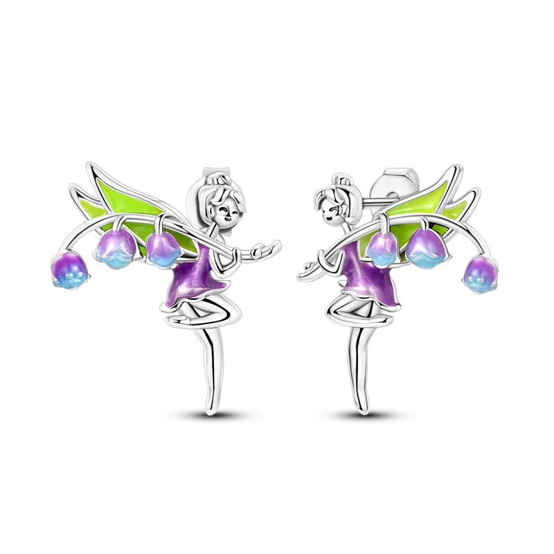 2025 Women's Earrings 925 Silver Butterfly Series Luxury Jewelry CZ Color Party Anniversary Gift