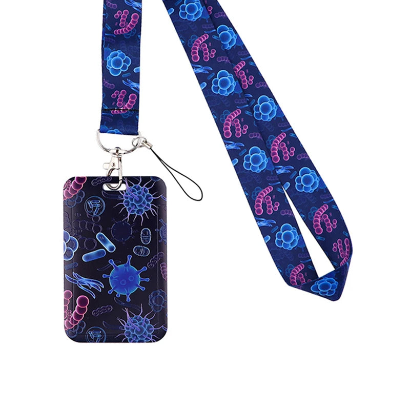 Dentist Doctor Nurse Cartoon Credential Neck Strap Lanyards Keychain ID Card Pass Hang Rope Lariat Key Chain Ring Badge Holder
