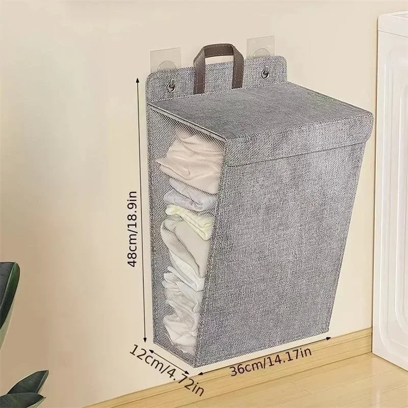 Household Storage Foldable Laundry Basket Multifunctional Storage Wall-mounted Laundry Basket Sundries Storage Accessories