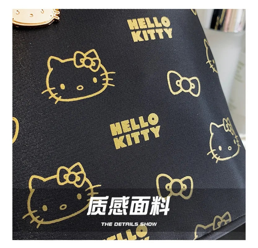 MINISO Cute Makeup Bags with Hello Kitty Accesorios Nylon Waterproof Luxury Brand Make Up Pouch Fashion Trend Cosmetic Bag