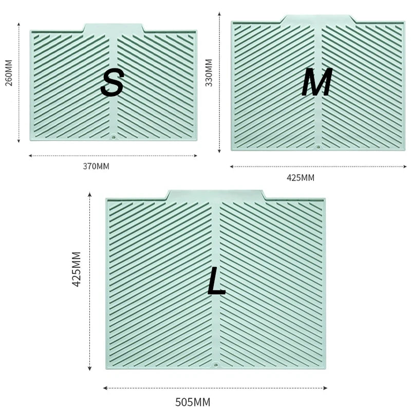 1Pc Silicone Drain Pad Ideal Drying Mat Pots Dish Drain Mat For Kitchen Tableware Non-slip Mats Anti-scald Coaster Kitchen Tools