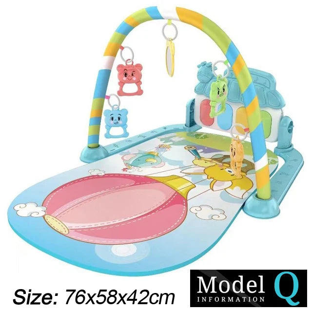 Tejesa Baby Fitness Stand Music Play Gym Activity Toys/ Newborn Piano Crawling Blanket Pedal Game Pad Early Education 0-36 Months Gifts