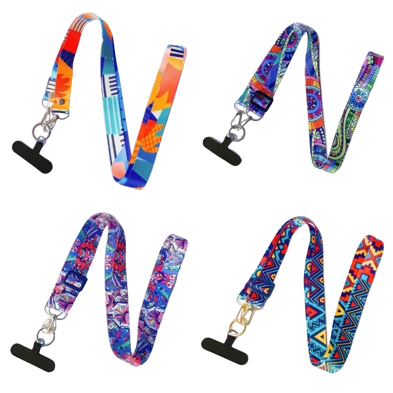 Tejesa  Mobile Phone Lanyard For Women – Stylish Messenger Strap Wth Geometric Patterns, Comfortable Neck Loop