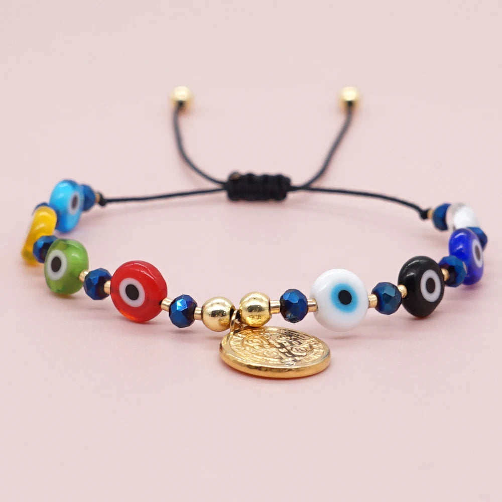 GO2BOHO New Turkish Evil Eye Beads Bracelet Handmade Trendy Friendship Bracelets for Women