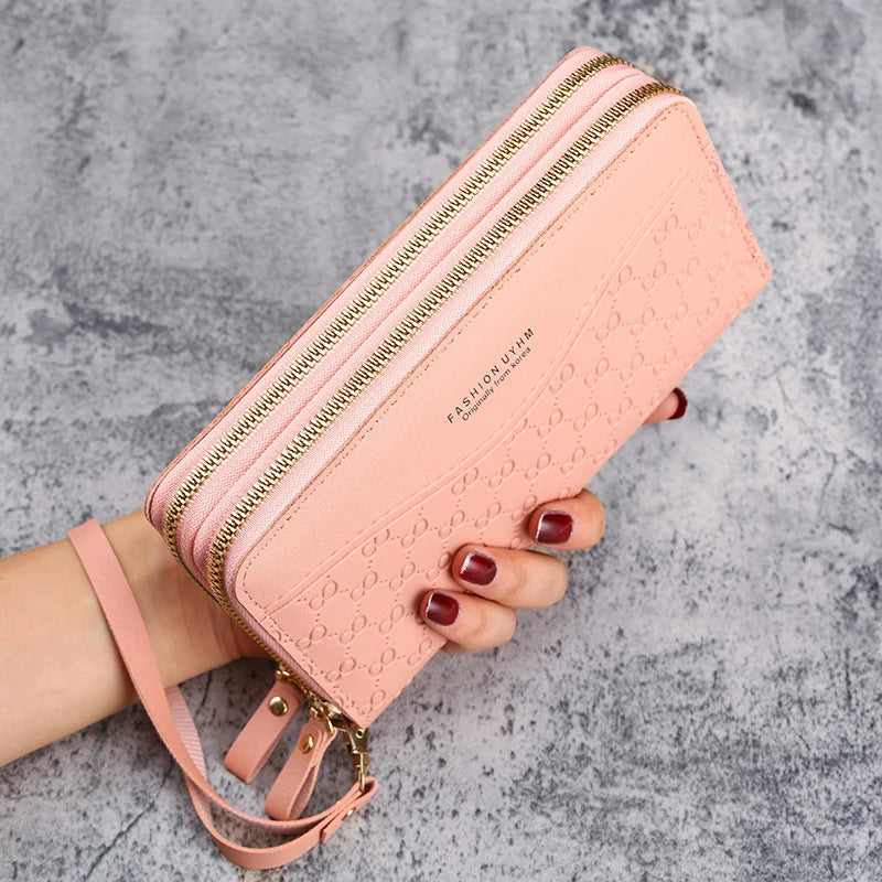 Hemasa  Pu Leather Wallets Purses Fashion  Women's Wallet Money Coin Card Holder Ladies Long Female Purse Zipper