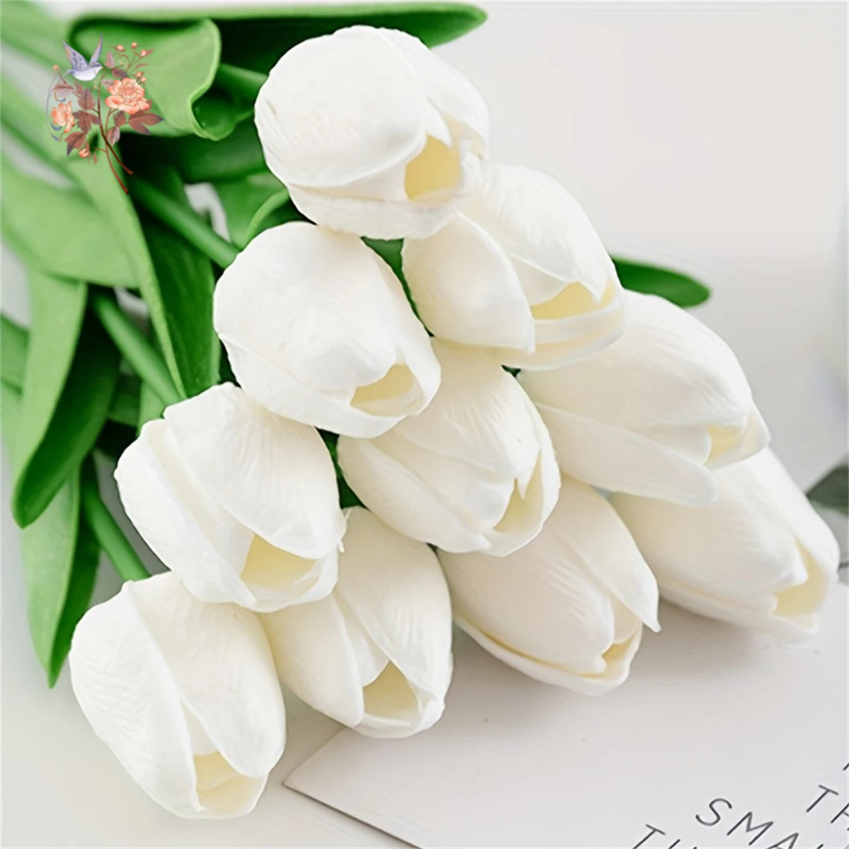 10Pcs Artificial Tulip Flower DIY Craft Bridal Bouquet Real Touch Fake Tulip With Stem Wedding Spring Home Vase Party Decoration