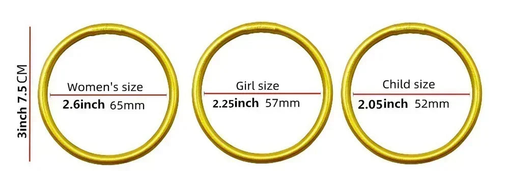 Tejesa 65mm 7pcs/set Buddhist Bracelet Jelly Silicone Bracelets Bangle for Women Upgraded Metallic Texture Bracelet for Women