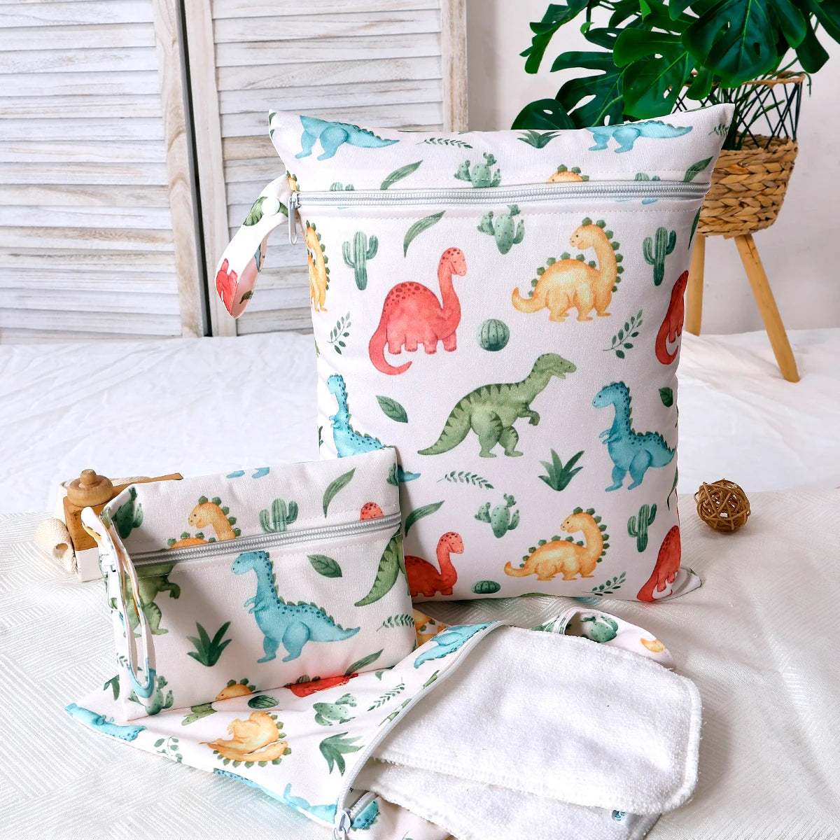 Tejesa  3pcs Set Washable Reusable Baby Blanket Storage Bag Easy Carry Multifunctional Travel Bag