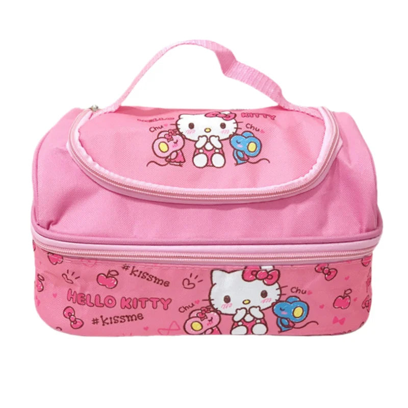 Hemasa  Kuromi  Lunch Box Large Compartment Lunch Container Tote for Work Travel hello kitty bag