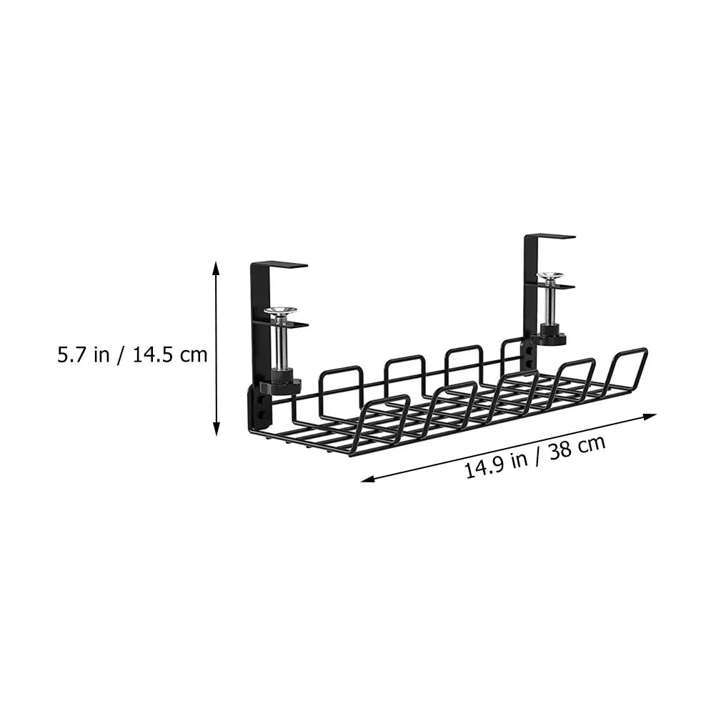 Under Desk Cable Management Tray, Wire Under Table Wire Organizer For Office Home Cable Management Wire Plug Board Storage Rack
