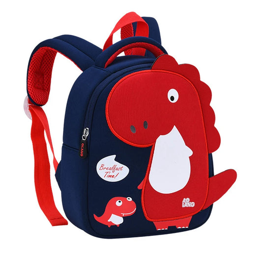 Cartoon Dinosaur Baby Backpacks Anti-lost Cute Mini Kawaii Double Shoulder Bags For Kindergarten School Bag Boys Kids Satchels