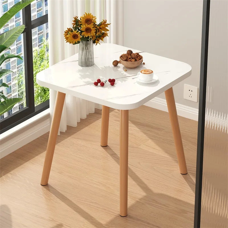Formwell 50*50cm square Side Table Wooden Small coffee table for Living Room Bedroom and Balcony easy assemble Solid wood legs