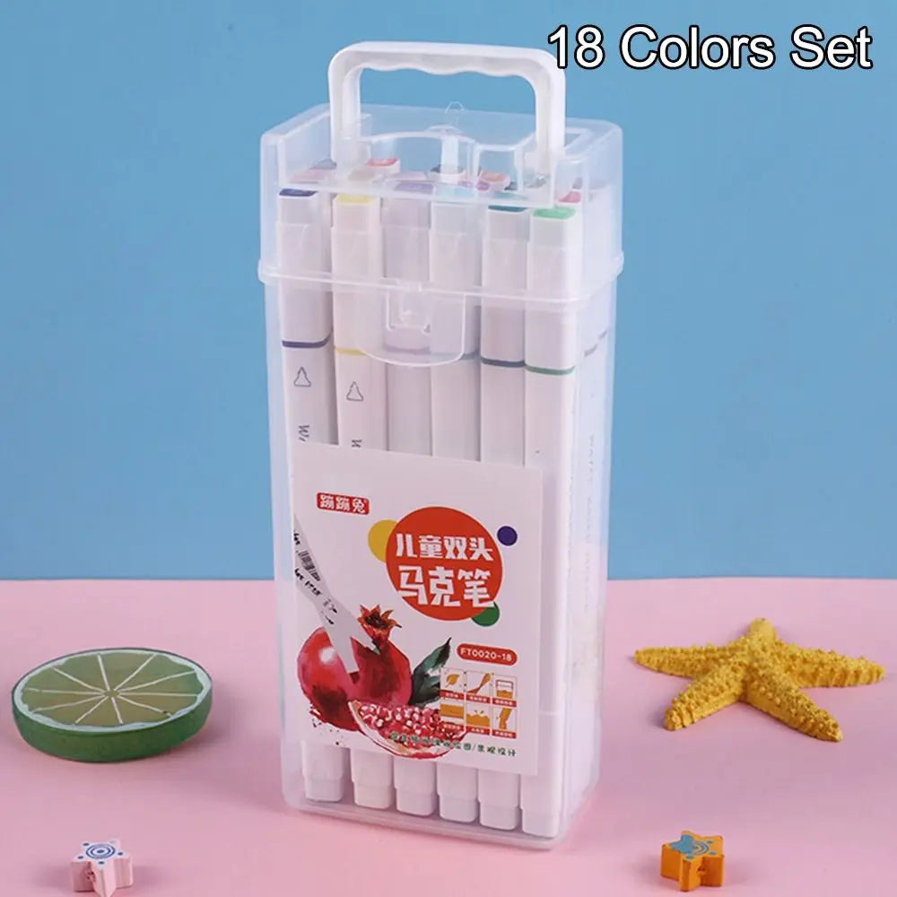 12-36 Colors Art Marker Pens Double Head Set Paint Manga Brush for Girls Highlighter Office School Students Supplies Stationery